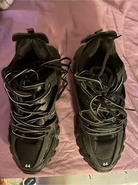 Balenciaga Black Chunky Lace-Up Sneakers
